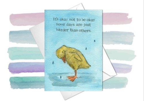 Encouragement Card  Some Days Harder Than Others  Single card