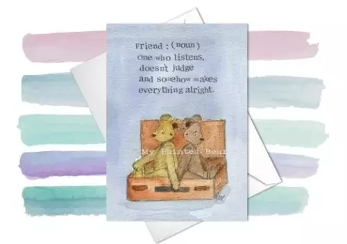 Thinking Of You Card Friend Single card