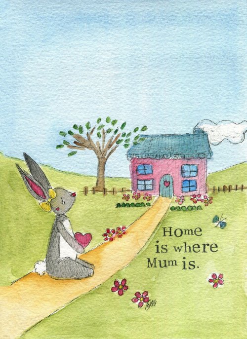 Home is where mum is single print