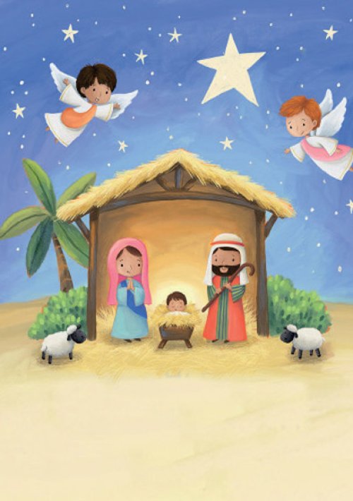 Cute Nativity A4 Advent Calendar