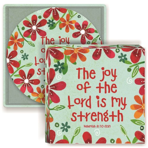 The Joy of the Lord - set of 4 ceramic coasters in gift box