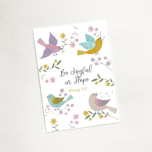 'Be Joyful In Hope' (Birds of Joy) Mini Card