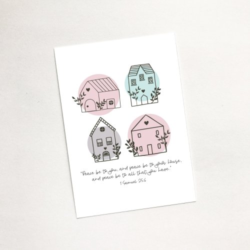 'Peace Be To Your House' (Scandi Home) Magnet