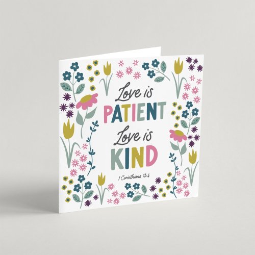 'Love is Patient' Greeting Card & Envelope