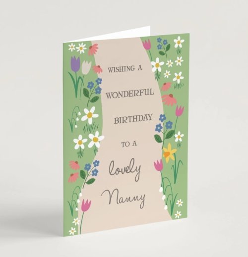 Lovely Nanny Birthday Card & Envelope