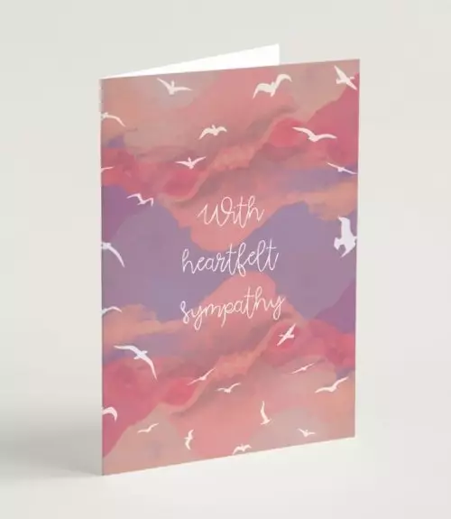 With Heartfelt Sympathy Greeting Card & Envelope