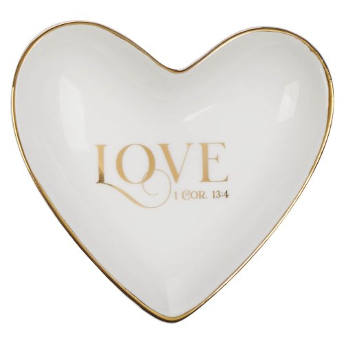 Trinket Tray Love Heart Love 1 Cor. 13:4