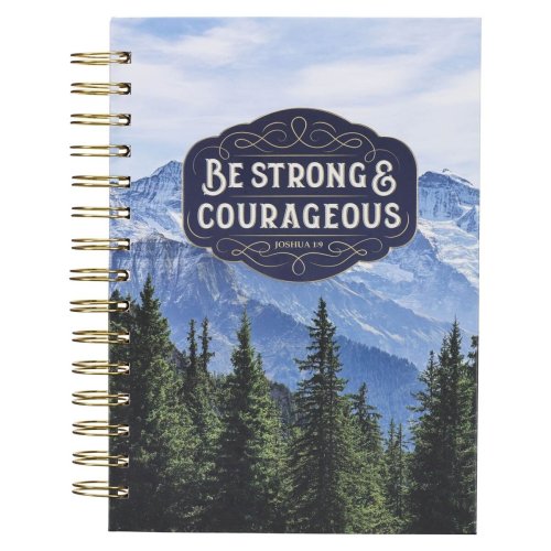 Journal Wirebound Trees Be Strong & Courageous Josh. 1:9