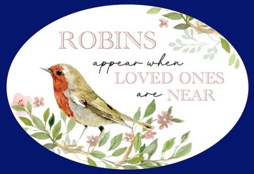 Robins Near You Oval Ceramic Plaque