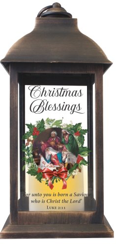 Christmas Blessings LED Lantern Candle