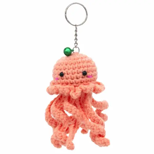 Jellyfish Crochet Keyring