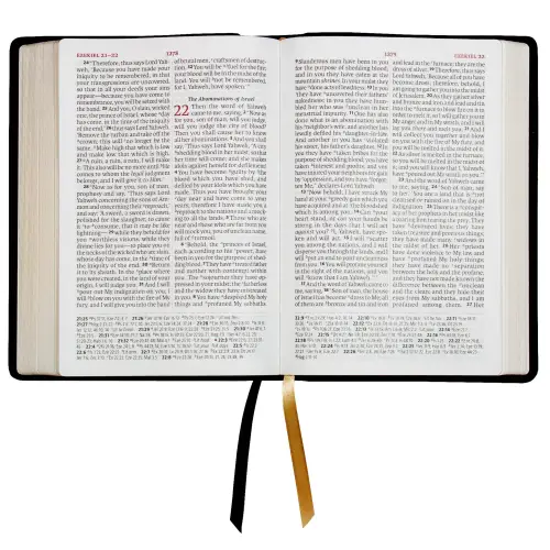 LSB Giant Print Reference Cowhide Bible, Black