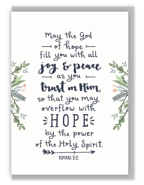 May The God Of Hope A6 Greeting Card