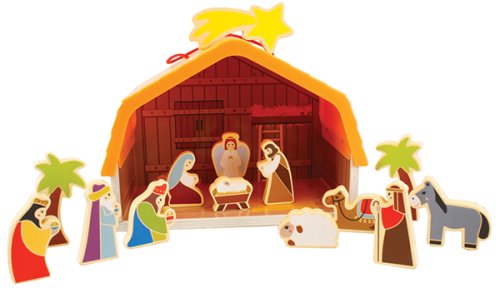 Children's Nativity Set with Stable & Nativity Book