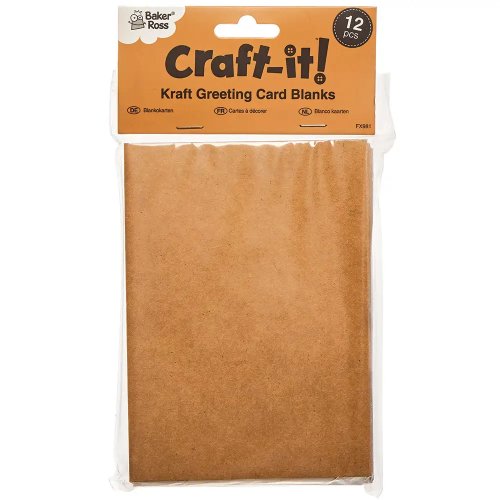 Kraft Greeting Card Blanks (Pack of 12)