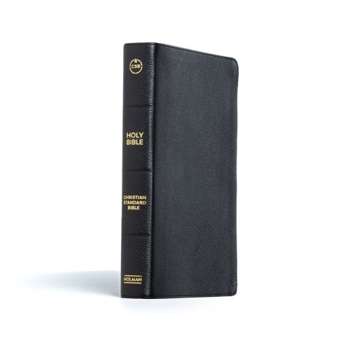 CSB Giant Print Reference Bible, Black Genuine Leather