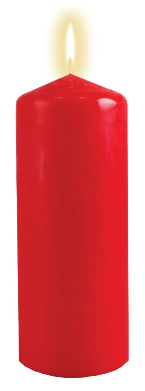 6" x 2 1/4" Single Pillar Red Candle