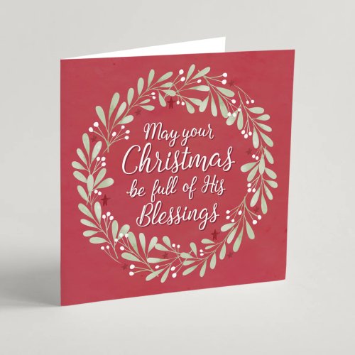 Full of Blessings Christmas Cards - 10 Pack - Bio Cello Packaging