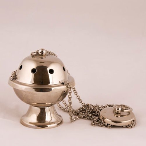 Silver Finish Thurible With Chain