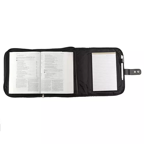 Large Black Three-fold Microfiber Bible Cover