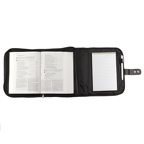 XL Black Three-fold Microfiber Bible Cover