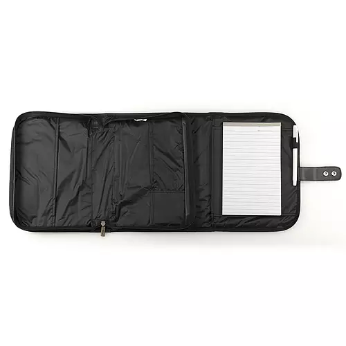 Medium Three-Fold Organizer Black Polyester Bible Cover