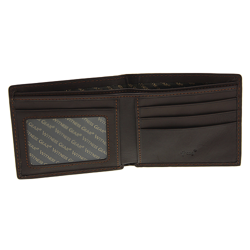 Brown Genuine Leather Wallet - Isaiah 40:31