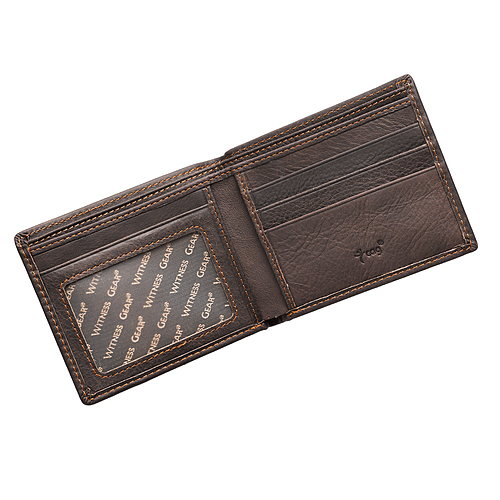 Brown Genuine Leather Wallet - Isaiah 40:31