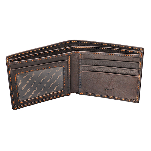 Brown Genuine Leather Wallet - Isaiah 40:31