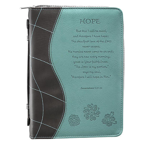 Medium "Hope" Turquoise LuxLeather Bible Cover