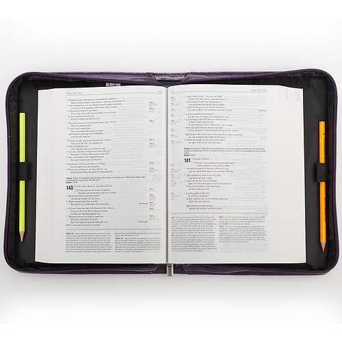 Medium "Faith" Purple LuxLeather Bible Cover