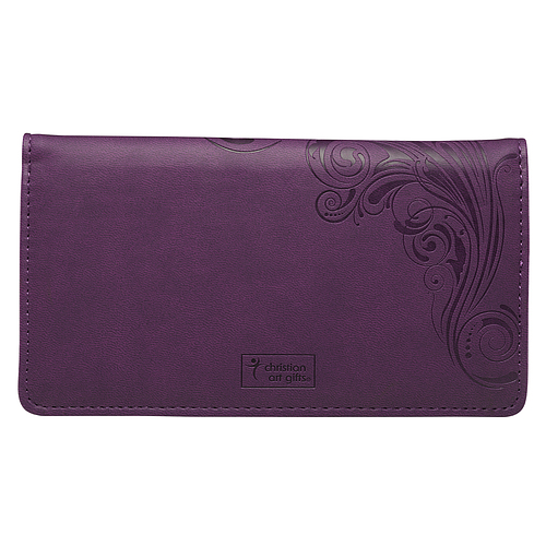 Checkbook Wallet Purple I Can Do Everything Phil. 4:13