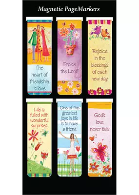 God's Love Never Fails Magnetic Page Markers - Pack of 6