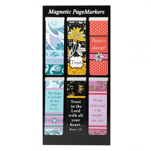 Rejoice Always Magnetic Page Markers - Pack of 6