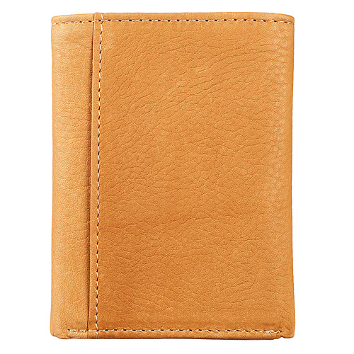 Saddle Tan Genuine Leather Tri-Fold Wallet - Isaiah 40:31