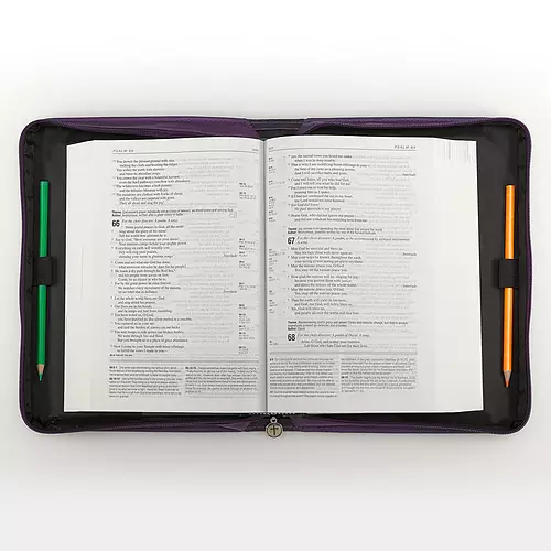 Medium Butterflies Purple LuxLeather Bible Cover