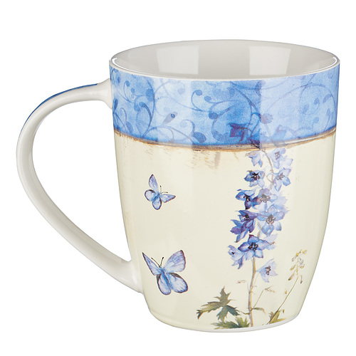 Mug Blue Butterflies Lord's Mercies Lam. 3:22-23