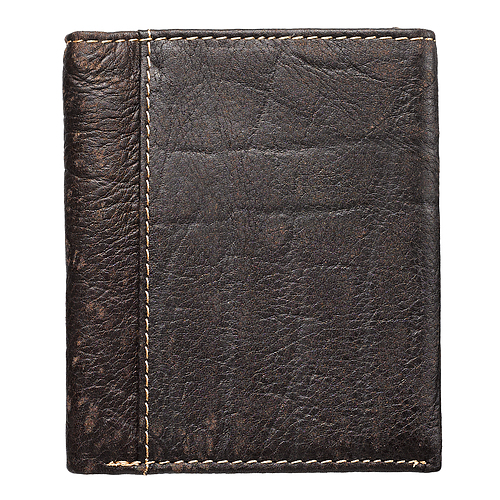 Wallet Leather Brown Crosses Badge