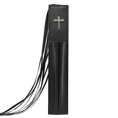 Pagemarker Lux-Leather Bible - Cross Black W/ Two Pen Holders