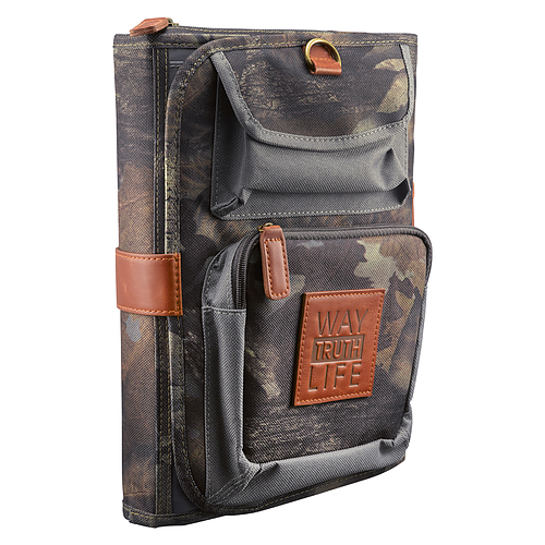 Medium Tri-Fold Real Tree Camo Bible Cover.