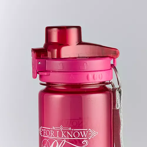 Water Bottle Plastic Pink For I Know the Plans Jer. 29:11