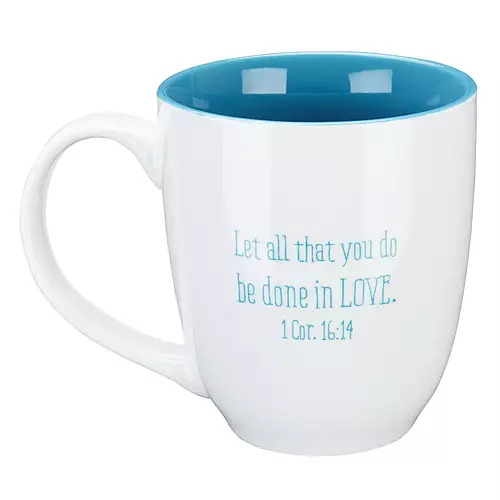 Mug White/Blue Good Teacher 1 Cor. 16:14