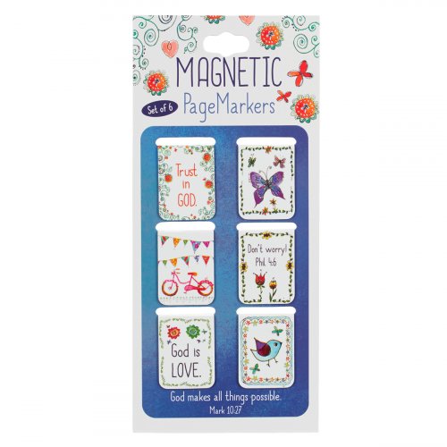 Magnetic Page Markers Everyday Blessings Blue Set Of 6