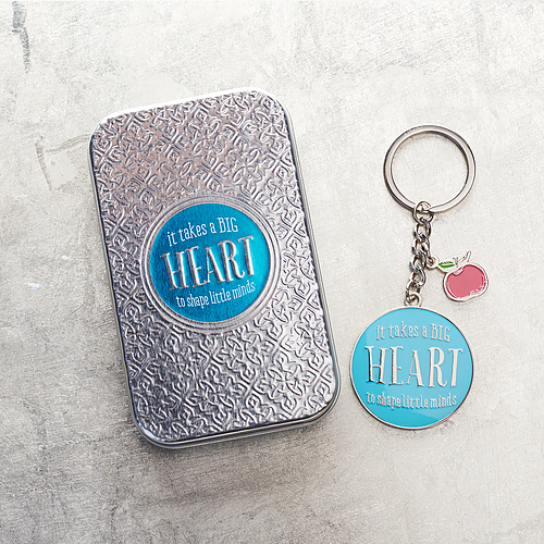 Keychain in Tin Big Heart 1 Cor. 16:14