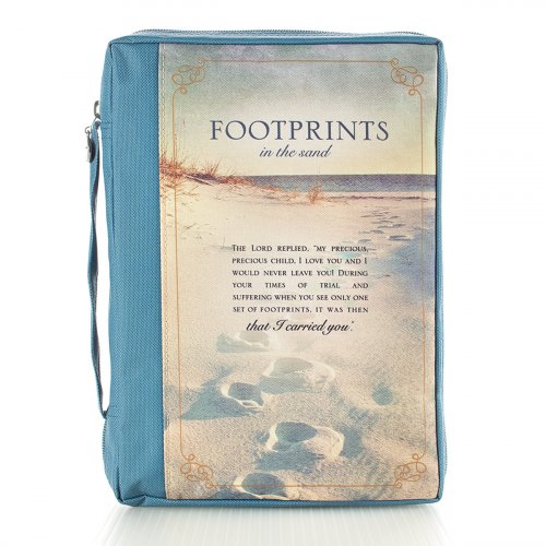 Medium Footprints Poly-canvas Value Bible Cover