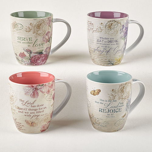 Floral Inspirations Set of 4 Mugs