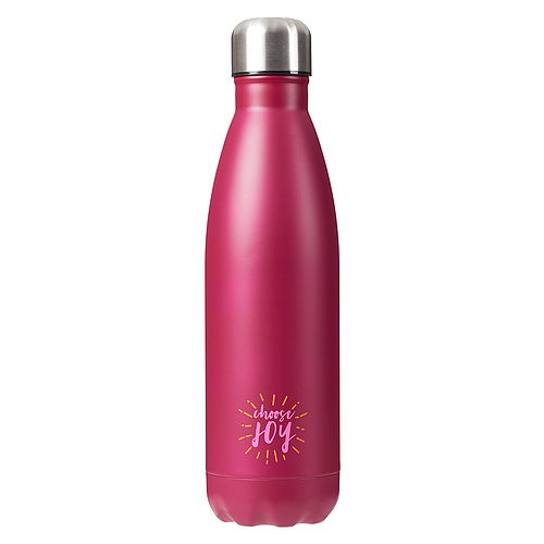 Choose Joy Pink Stainless Steel Water Bottle