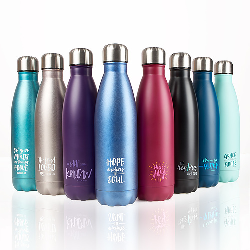 Choose Joy Pink Stainless Steel Water Bottle