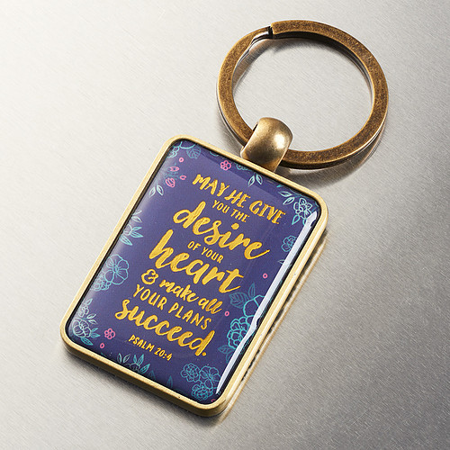 May He Give You the Desires of Your Heart Keyring