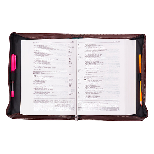 Large The Lord's Prayer Two-Tone Brown Bible Cover